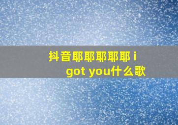 抖音耶耶耶耶耶 i got you什么歌